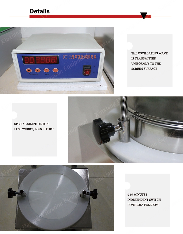 Diameter 200mm Laboratory Circular Sand Laboratory Vibro Screening Test Sieve Shaker Machine